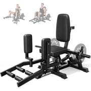 Adjustable Resistance Hip Abductor Machine, Plate Loaded Inner Outer Thigh Adduction Trainer, Home Gym Glute & Leg Strength Workout Equipment