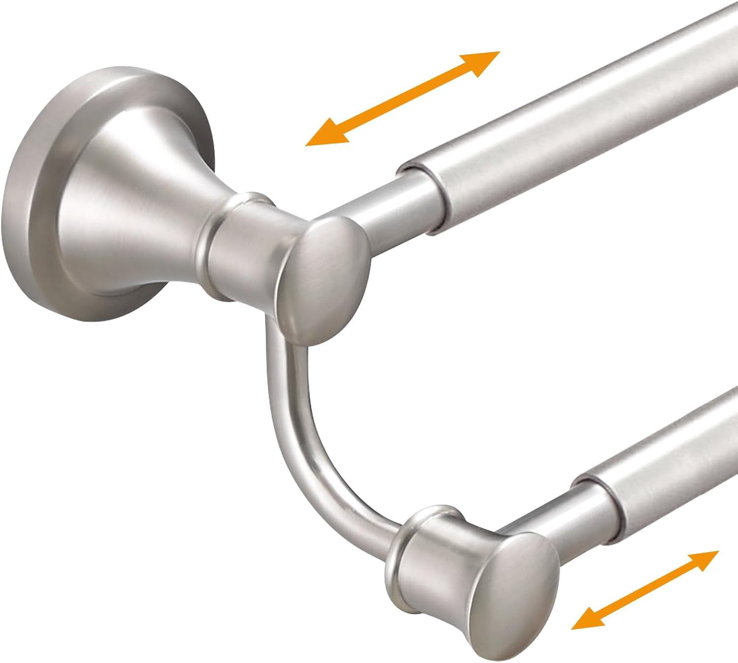 Adjustable Retractable 15-27 Inches Stainless Steel Bathroom Towel Bar ...