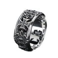 thumbnail image 1 of Adjustable Retro Crosses Rings for Men Hip Hop Punk Styles Jewelry Sturdy Copper Designs Unique Gothic Accessory, 1 of 8