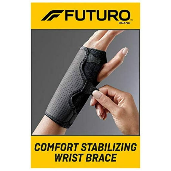 Adjustable Reversible Splint Wrist Brace, Fits Wrists 5 1/2"- 8 1/2", Black | Bundle of 5 Each