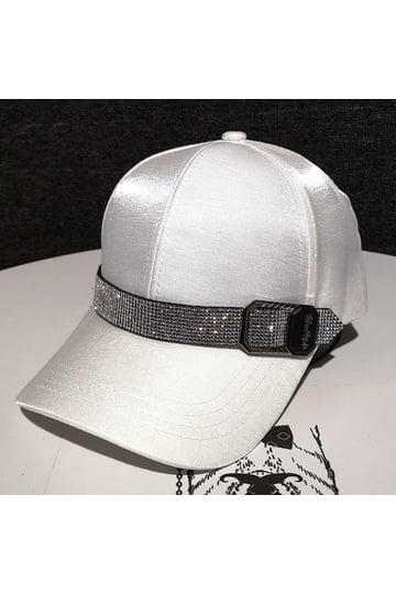 Elegant White Women\'s Hat with Rhinestone Accents Tennessee Ivory Cowboy Hat with Rhinestone Band – 12th Tribe main image 3