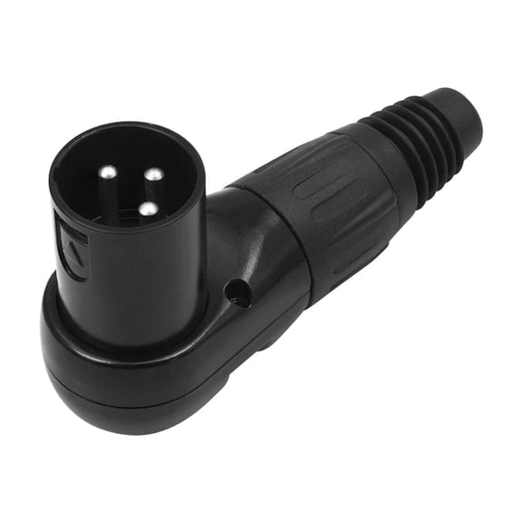 Adjustable Right Angled 3 Pin Connector Adapter Easy Connection Plug for Microphone and Cable Solution