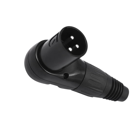 Adjustable Right Angled 3 Pin Connector Adapter Easy Connection Plug for Microphone and Cable Solution