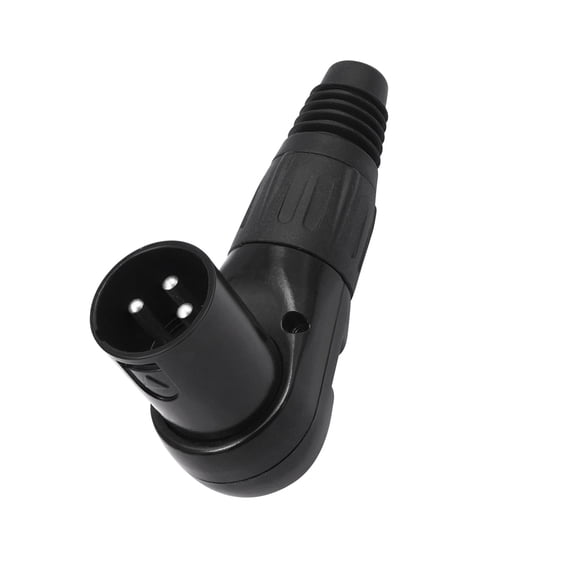 Adjustable Right Angled 3 Pin Connector Adapter Easy Connection Plug for Microphone and Cable Solution