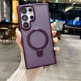 thumbnail image 1 of Adjustable Ring Holder for Samsung Galaxy S25 Plus Phone Case, Compatible with Magsafe Military Grade Shockproof Slim Clear Back Anti-scratch with Lens Protector for Samsung Galaxy S25 Plus,Darkpurple, 1 of 6