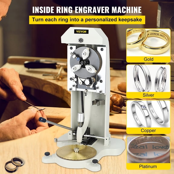 Adjustable Ring Inner Engraving Kit with Double-Sided Stamping Block and Letter Dies