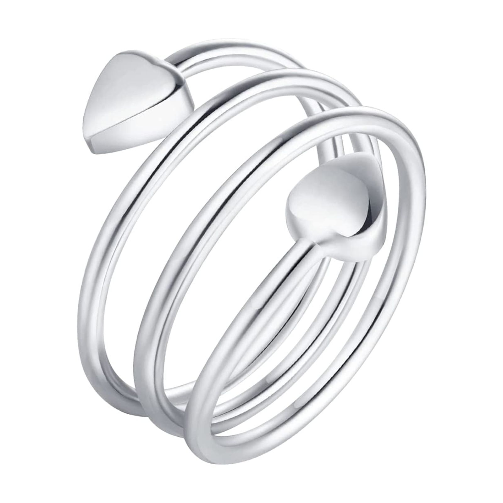 Adjustable Rings, Love Heart Shape Design Ring for Women ...