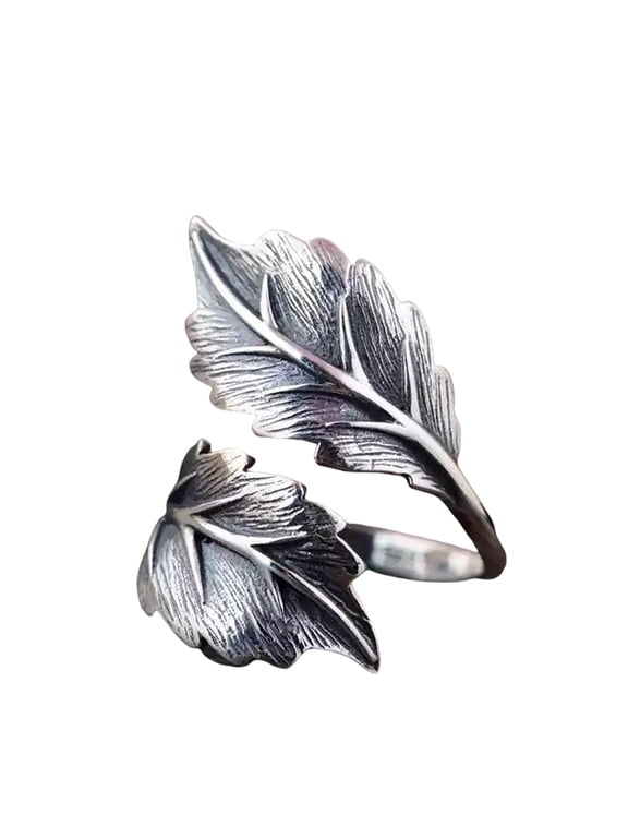 Adjustable Rings Plant Open Finger Jewelry With Intricate Patterns And Comfortable Sizing Adjustments