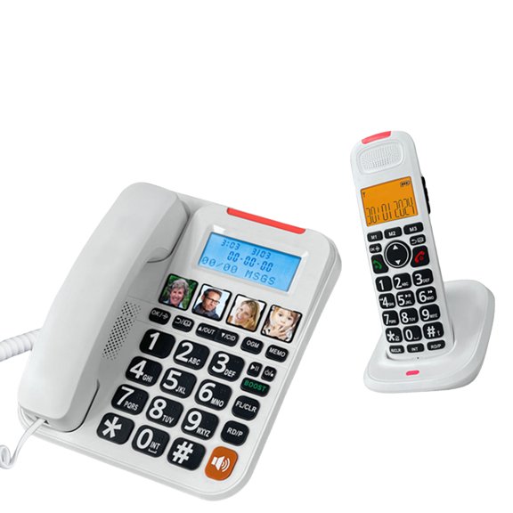 Adjustable Ringtone and Volumes Corded Telephone With 1 Key Boosts Function for Home and