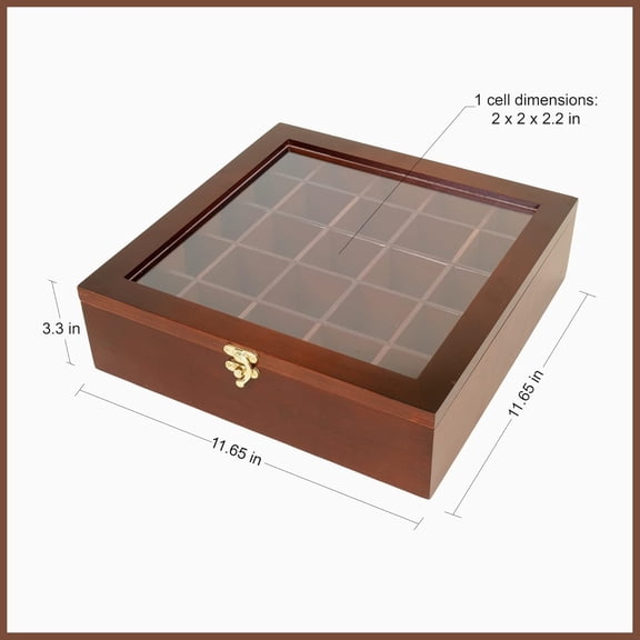 Adjustable Rock Display Case - Rock Collection Box with Fabric Bed for Mineral Display - Dark-Finish Shadow Box with Shelves for Crystal Storage