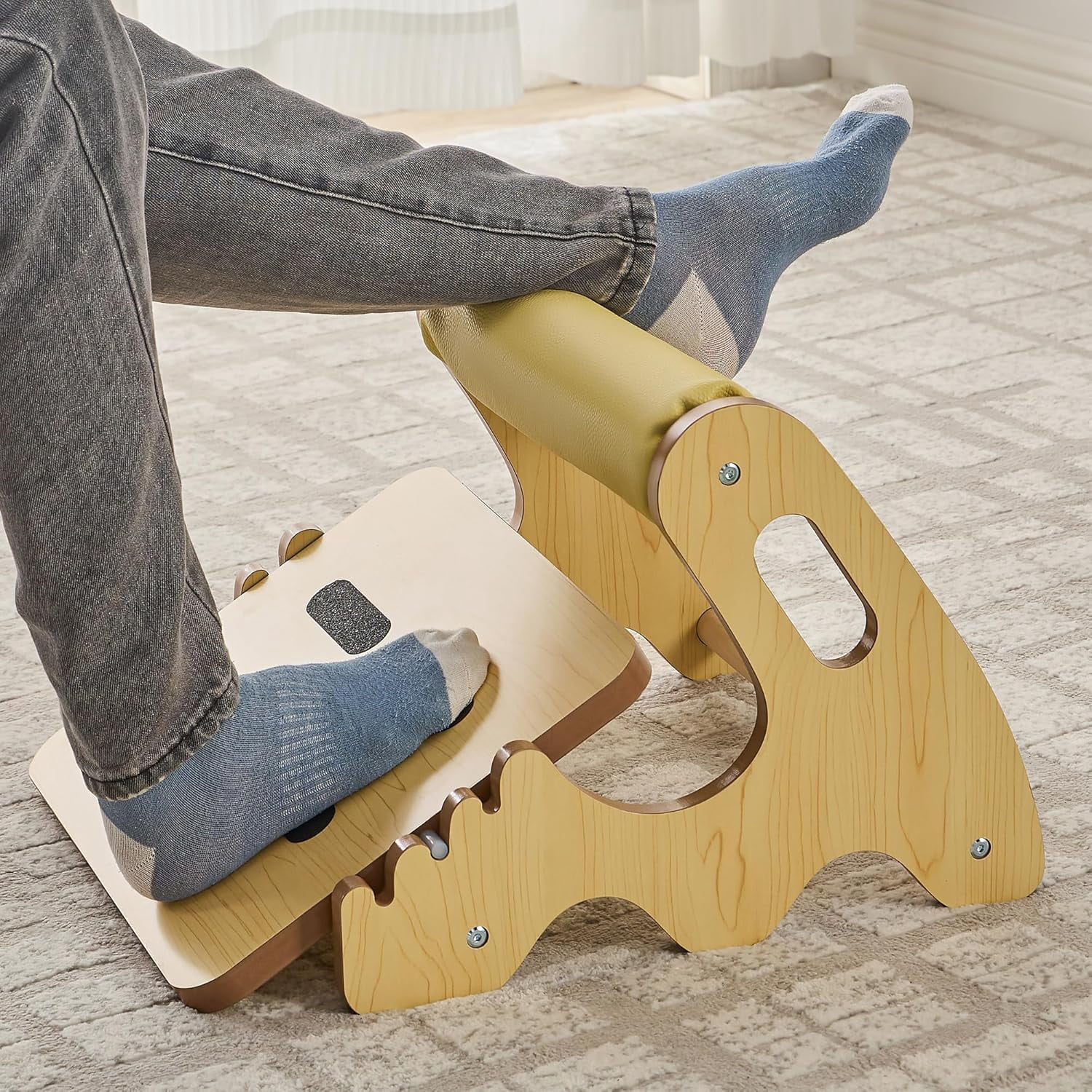 Adjustable Rocking Foot Rest for Under Desk with 3 Height Positions ...