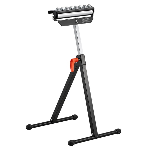 Adjustable Roller Stand Table Saw Outfeed Support, 300 lb Capacity Heavy Folding Woodworking Extension Stand