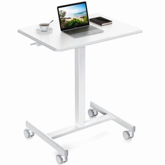 Adjustable Rolling Desk Laptop Computer Cart for Home, Office, Classroom,Overbed Table