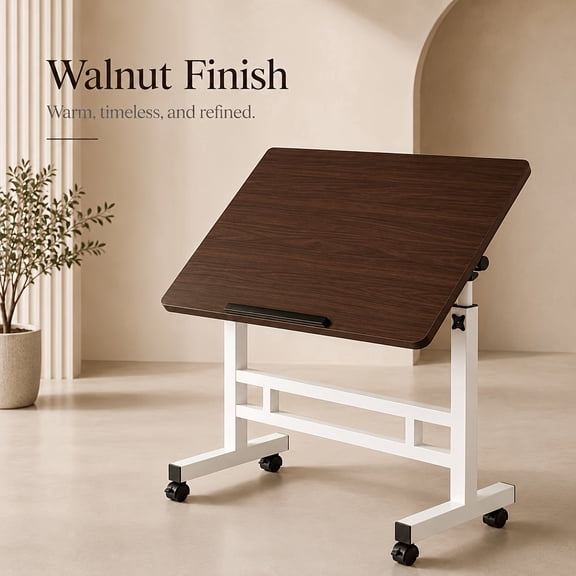 Adjustable Rolling Drafting Table Tilting Desktop Steel Frame For Art Craft Home Office Use (17.7"L x 11.8"W)