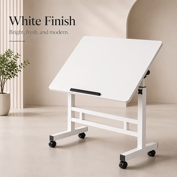 Adjustable Rolling Drafting Table Tilting Desktop Steel Frame For Art Craft Home Office Use（17.7"L x 11.8"W）
