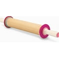 thumbnail image 1 of Adjustable Rolling Pin, Wood and Nylon, 12-Inch Barrel, 1 of 4