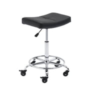 CoVibrant Rolling Swivel Stool with Lockable Casters, Footrest & Wide Padded Seat for Salon Lab Workshop Office 24 -31