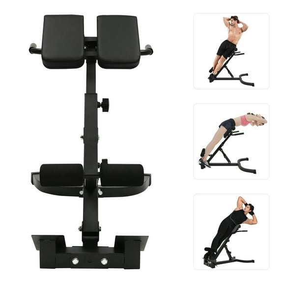 Adjustable Roman Chair Fitness Equipment, Foldable Dumbbell Stool for Full-Body and Core Workouts, 330lbs Max Load, Ergonomic Design for Comfortable Training