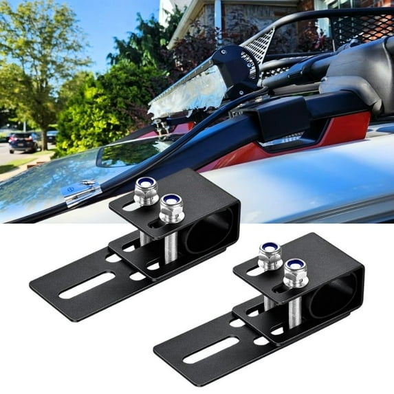 Adjustable Roof Rack Led Light Bar Mounting Brackets Light Mounting Universal Bracket Compatible with SUV Off-Road 4x4 ATV RV,Vehicles with Luggage Racks - 2PCS