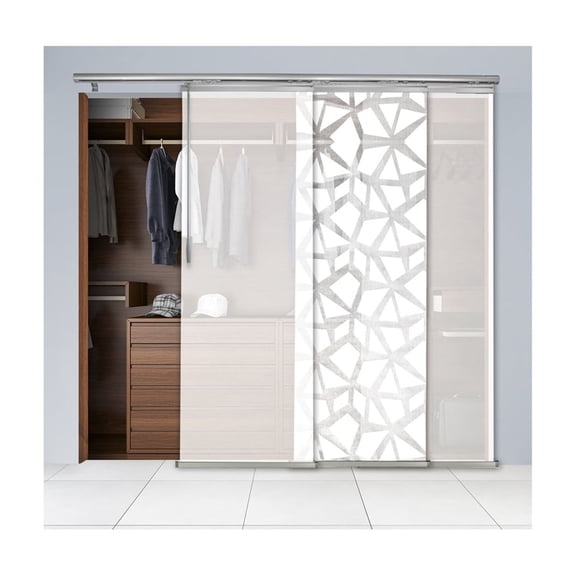 Adjustable Room Divider Panels - 3 Panel Track System - 66" Wide
