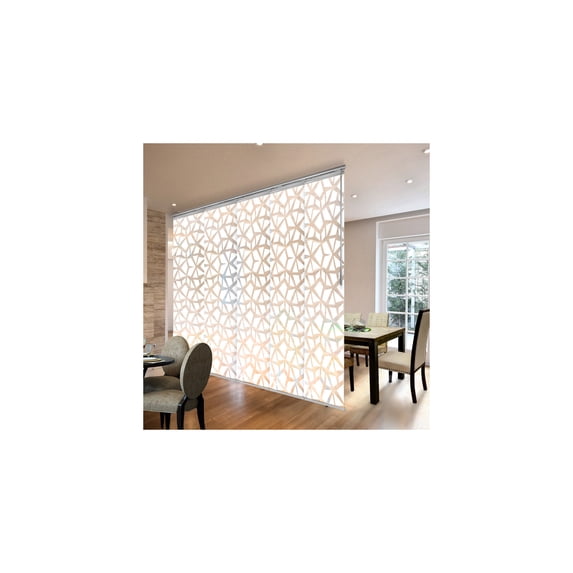 Adjustable Room Divider Panels - Metal Wall Decor Track System - 58-110" Width - 94" Height