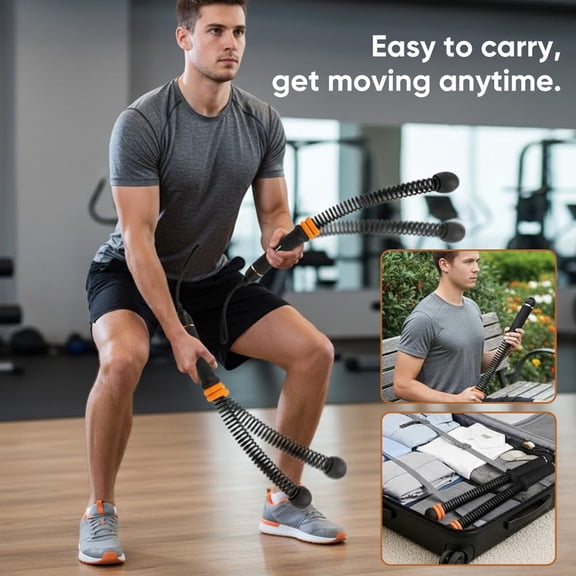 Adjustable Ropeless Battle Ropes ,3 lbs Cordless Weighted Training Ropes for HIIT, Strength, Home Gym Workout for Men and Women