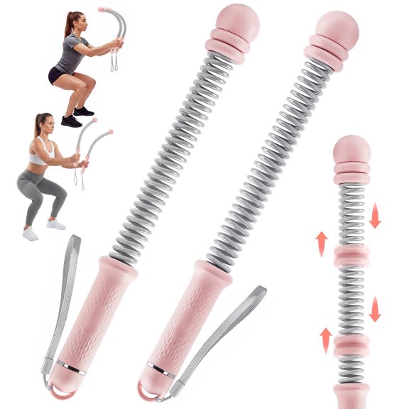 Adjustable Ropeless Battle Ropes for Home Gym-Cordless Training Rope Fitness Equipment for Men & Women,Portable Arm Exerciser Rope for Strength Building, HIIT and Low-Impact Aerobic Training (Pink)