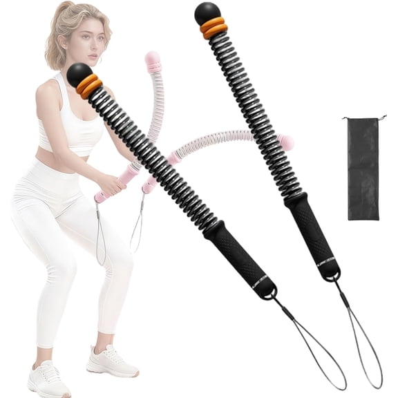 Adjustable Ropeless Battle Ropes Trainer, 2pcs Weighted Cordless Battle Ropes, Battles Rope Sticks, Non-Slip and Sweat-Resistant Handle, Suitable for Home and Gym Use, Unisex