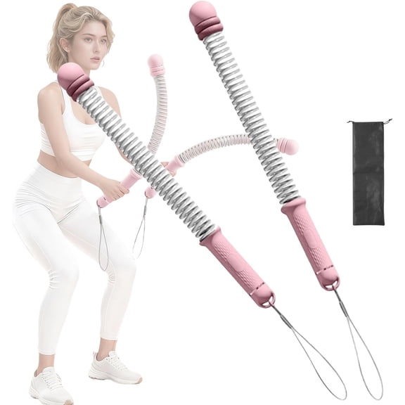 Adjustable Ropeless Battle Ropes Trainer, 2pcs Weighted Cordless Battle Ropes, Battles Rope Sticks, Non-Slip and Sweat-Resistant Handle, Suitable for Home and Gym Use, Unisex