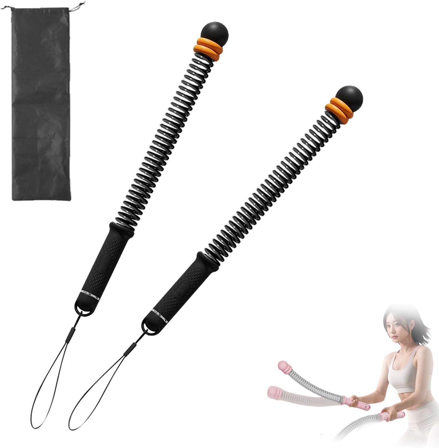 Training Ropeless Adjustable Ropeless Battle Ropes Training, Heavy Duty Portable Cordless ...