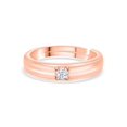 thumbnail image 1 of Adjustable Rose Gold Plated Ring Round Cut Solitaire Moissanite Engagement Ring Anniversary Gift Ring For Women, 1 of 3