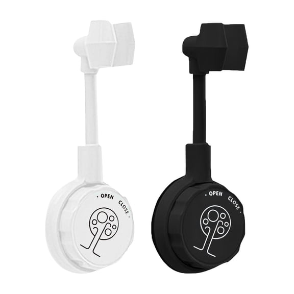 Adjustable Rotatable Shower Head Wall Mount Holder - No - Punching, Strong Load - bearing, for Smooth Surfaces, White/Black