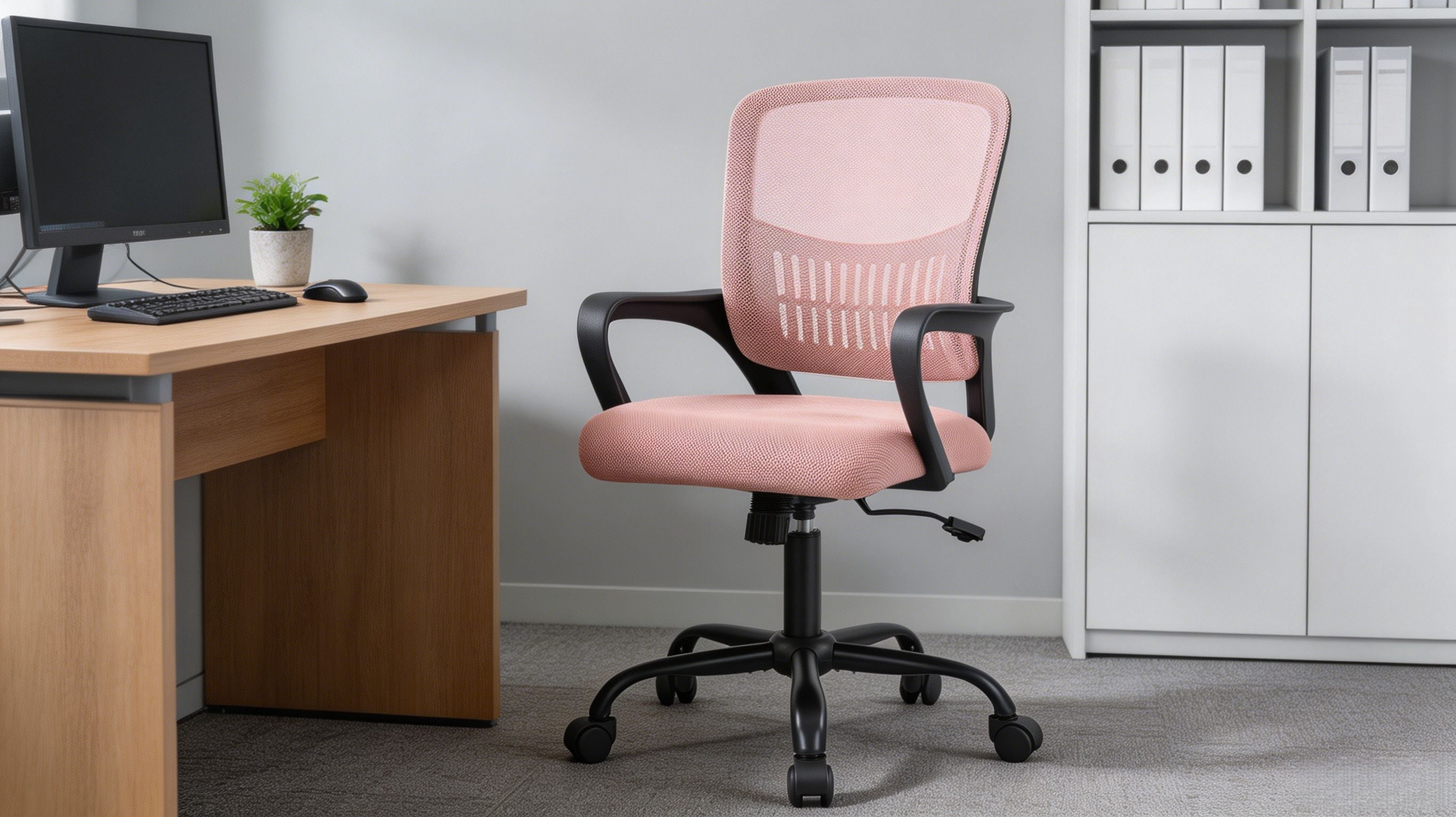 Ergonomic Adjustable Back Computer Chair with Lumbar Support and Armrests - Multiple Colors