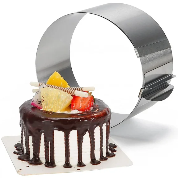 Adjustable Round Stainless Steel Cake Mousse Mold Ring Pastry Baking Tool 6-12