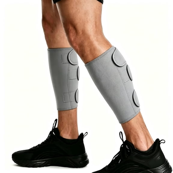 Adjustable SBR Calf Support Brace for Men & Women, Footless Lower Leg Compression Wrap for Shin Splints, Calf Strain, Muscle Soreness, Injury Recovery & Long Standing