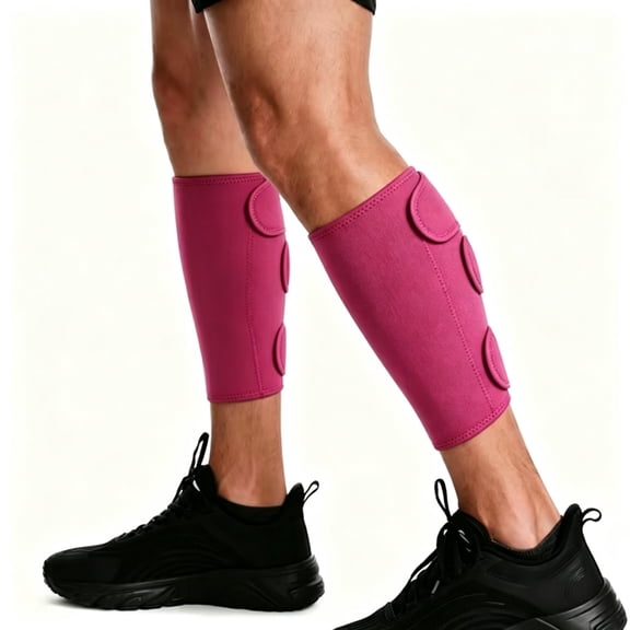 Adjustable SBR Calf Support Brace for Men & Women, Footless Lower Leg Compression Wrap for Shin Splints, Calf Strain, Muscle Soreness, Injury Recovery & Long Standing