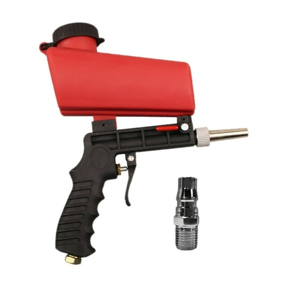 Adjustable Sandblasting Gun 90 Psi Portable Sand Blaster Paint Spray Machine Pneumatic Small Handheld Blasting Gun ,Easy to Operate