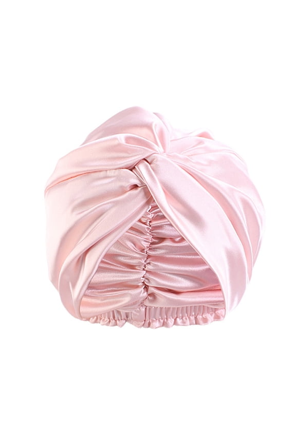 Adjustable Satin Faux Silk Bonnet Front Knot Back Adjustable Buckle Large Long Curly Hair Wrap Elastic Drawstring Beauty Hat