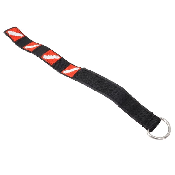 Adjustable Scuba Diving Wrist Strap Lanyard Webbing Band with Metal D-Ring