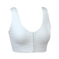 thumbnail image 1 of Adjustable Seamless Front Hook Comfort Bra, Front Hook Closure, Wide Comfort Straps - Large, White, 1 of 9