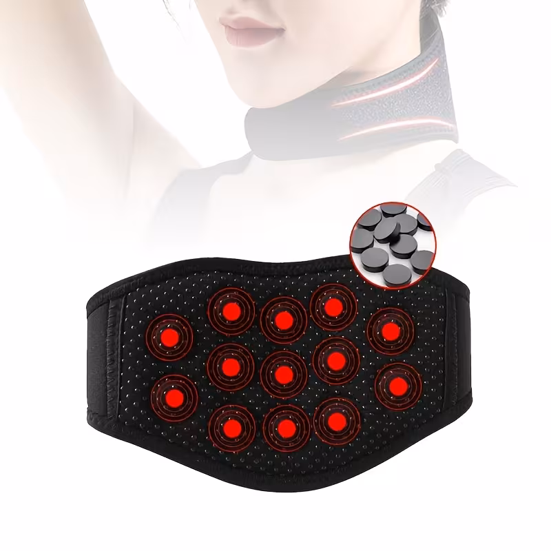 Adjustable Self Heating eck & Shoulder Pad with 13 Magnetic Points, Thickened and Lengthened Magnetic Neck Strap Pain Relief for Neck Gift for Mother's Day & Father's Day