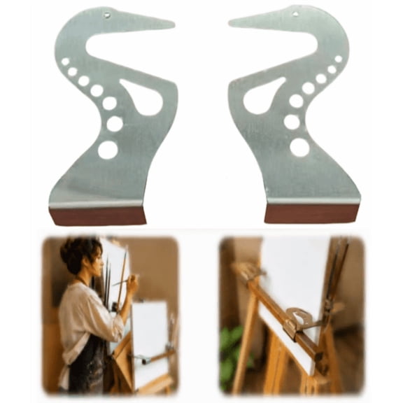 Adjustable Self-Locking Artist Hand Support Bridge, Metal Easel Hand Rest Support Bar, Height & Angle Hand Support for Drawing, Sketching & Oil Painting(No Stick)