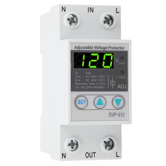 Adjustable Self Recovery Voltage Protector With Over And Under Protection, Delay Reset And Voltage Display