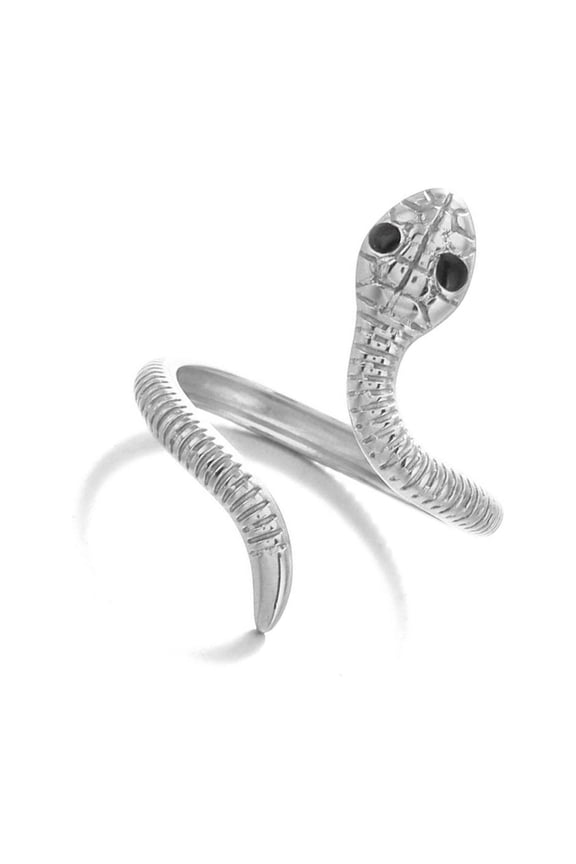 Adjustable Serpent Rings Stainless Steel Jewelry For Women Retro Ethnic Inspired
