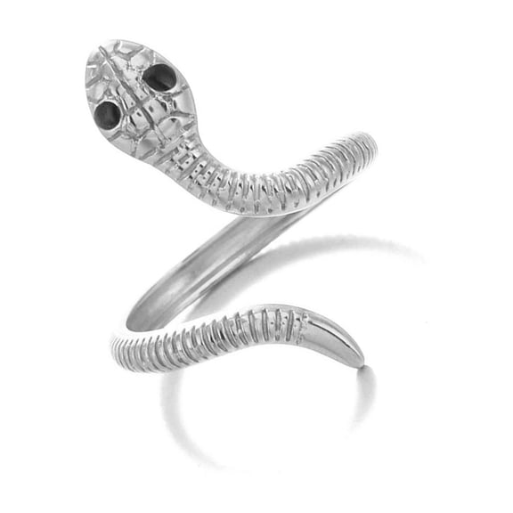 Adjustable Serpent Rings Stainless Steel Jewelry For Women Retro Ethnic Inspired