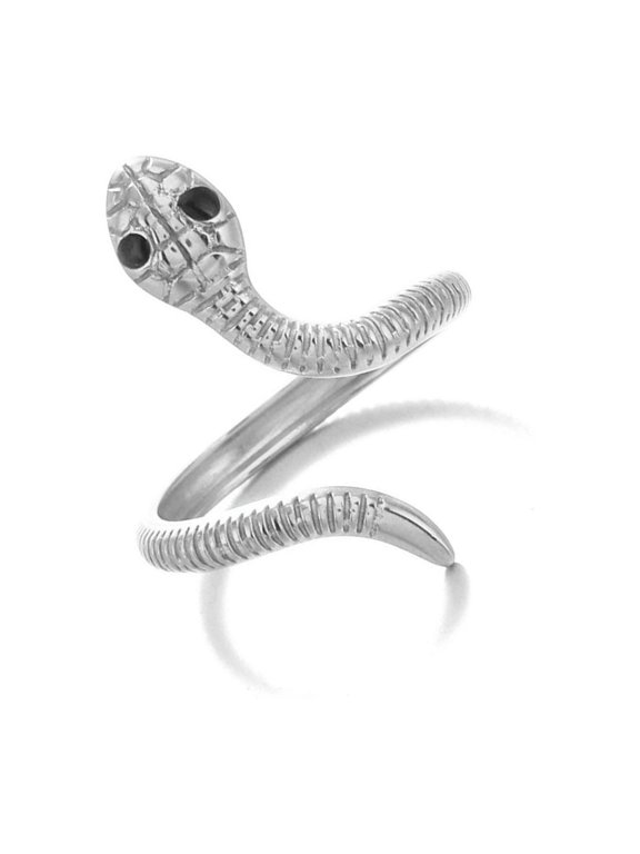 Adjustable Serpent Rings Stainless Steel Jewelry For Women Retro Ethnic Inspired