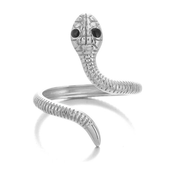 Adjustable Serpent Rings Stainless Steel Jewelry For Women Retro Ethnic Inspired