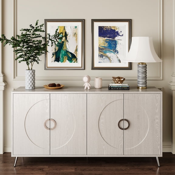 Adjustable Shelf Engineered Wood Cabinet | In Dining Room, Keep Essentials Close