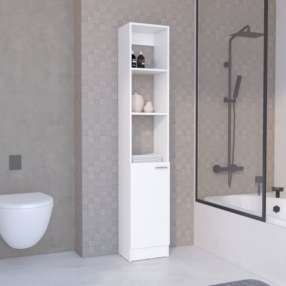 Five Adjustable Shelves / Closet Storage / Functional Linen Cabinet