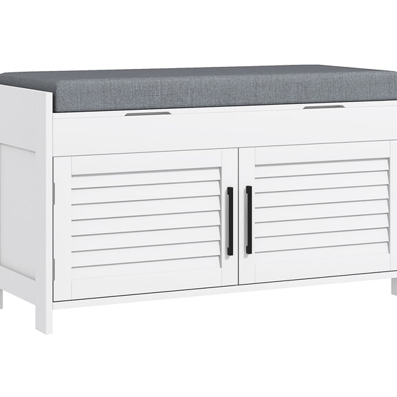 Adjustable Shelves Shoe Organizer Bench / Cozy Spot to Sit in Bedroom